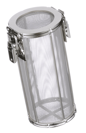 cylindrical mesh basket