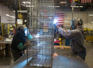 Marlin's engineers work hard to ensure that every wire basket is perfect before it goes out the door.