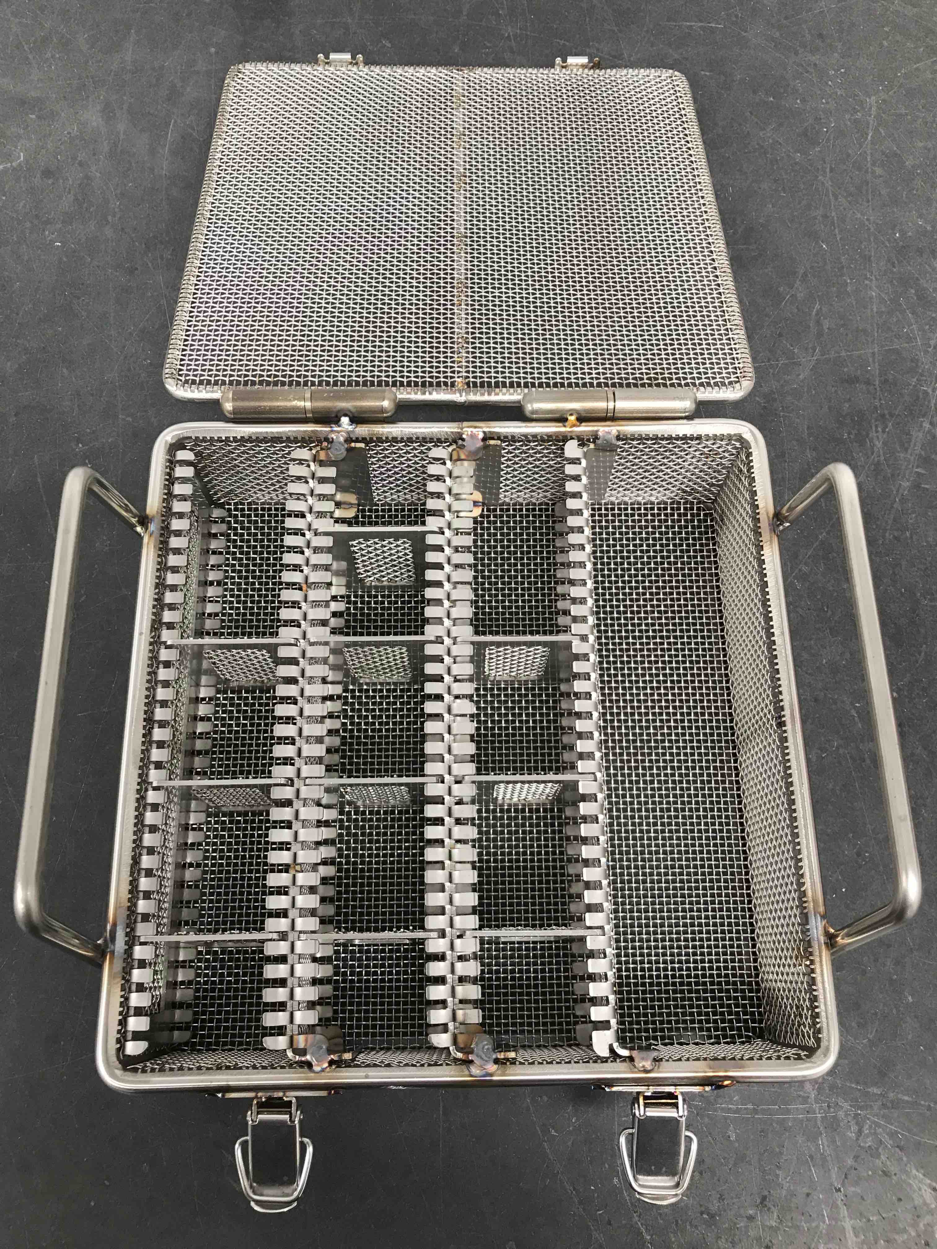 Wire Baskets with Dividers, Stainless Steel Baskets