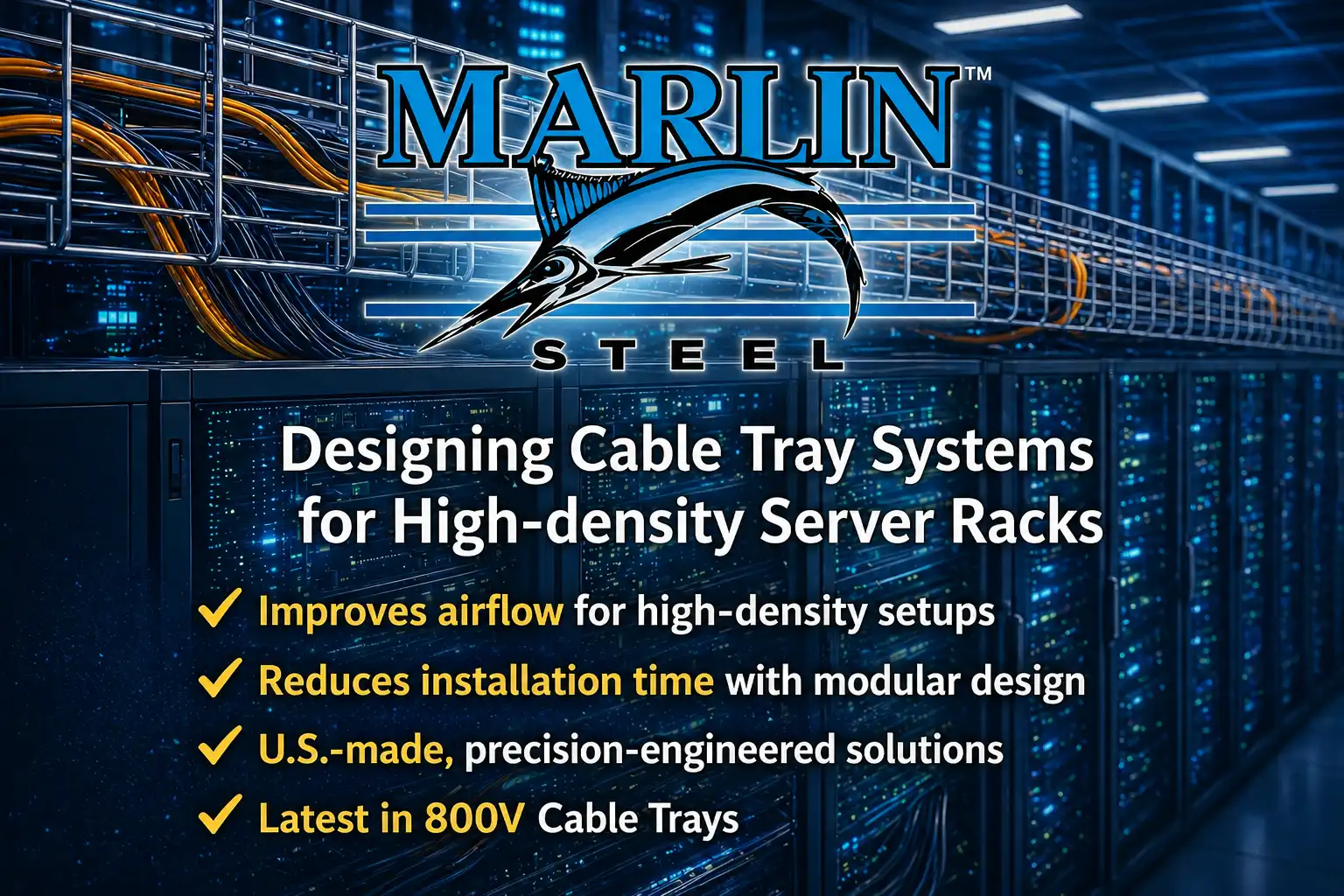 Designing Data Center Cable Tray Systems for High-Density Server Racks