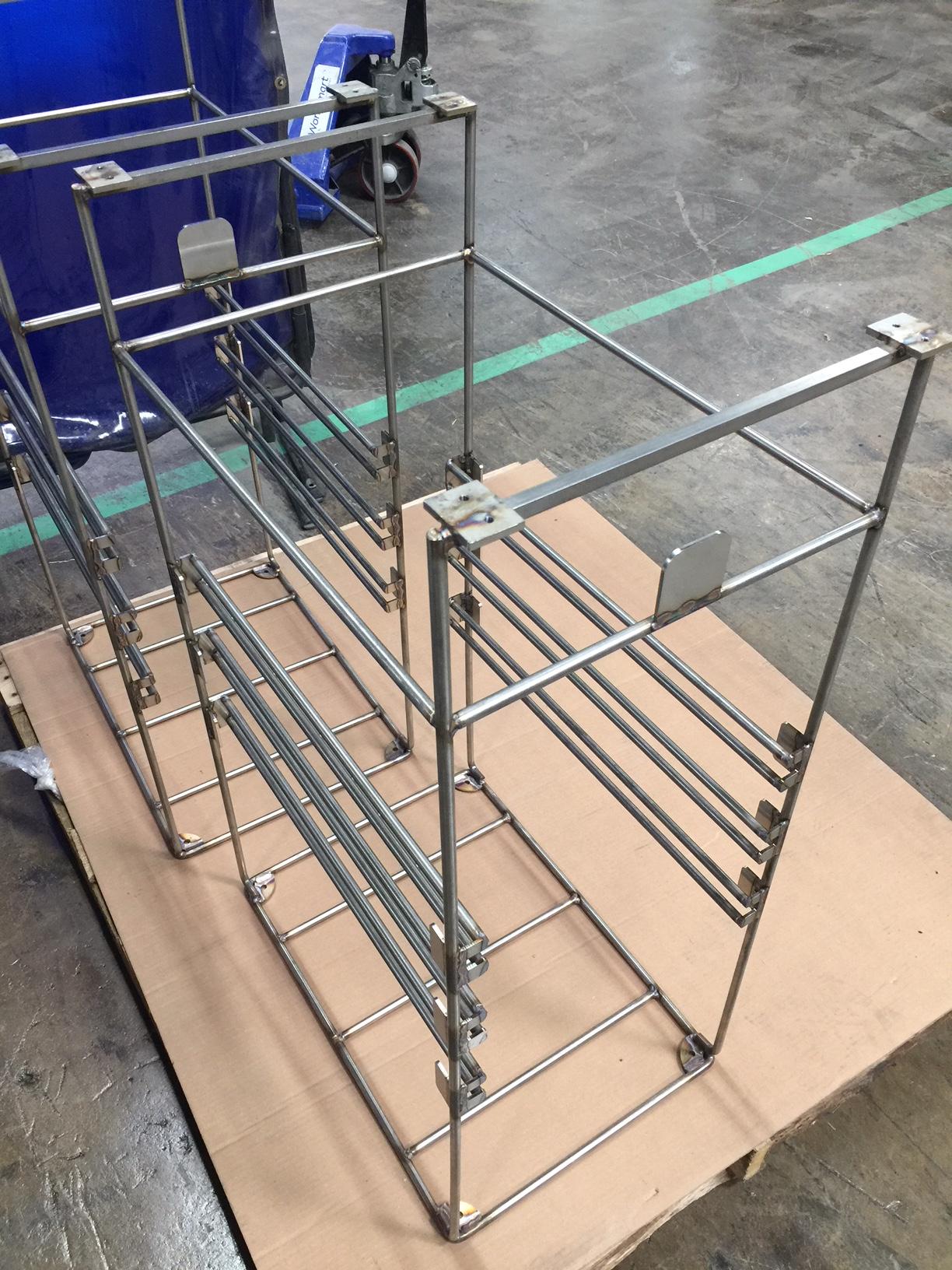 Grade 316 Stainless Steel Rack for Cleaning Pharmaceutical Components