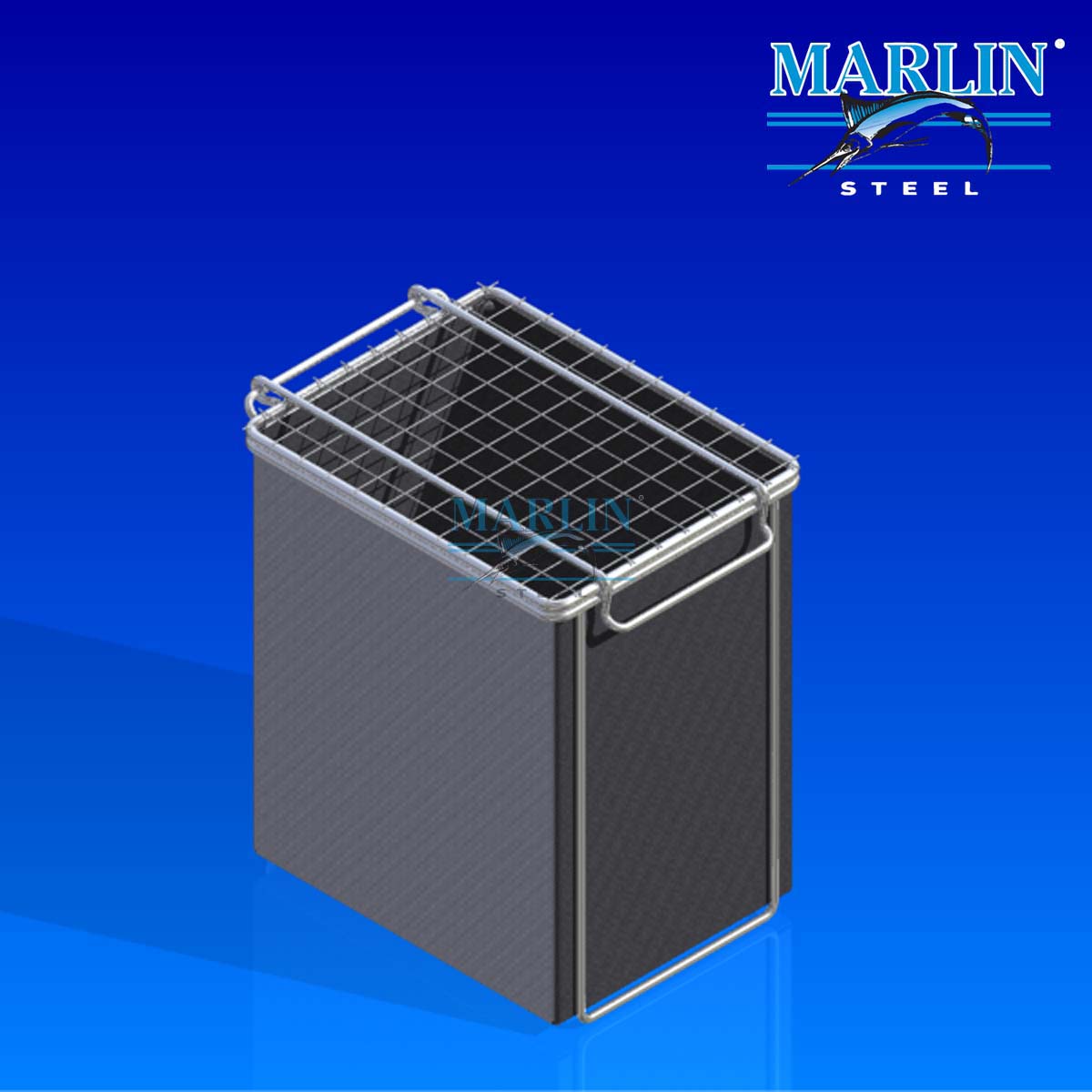 Marlin Steel Wire Basket with Lid 316001