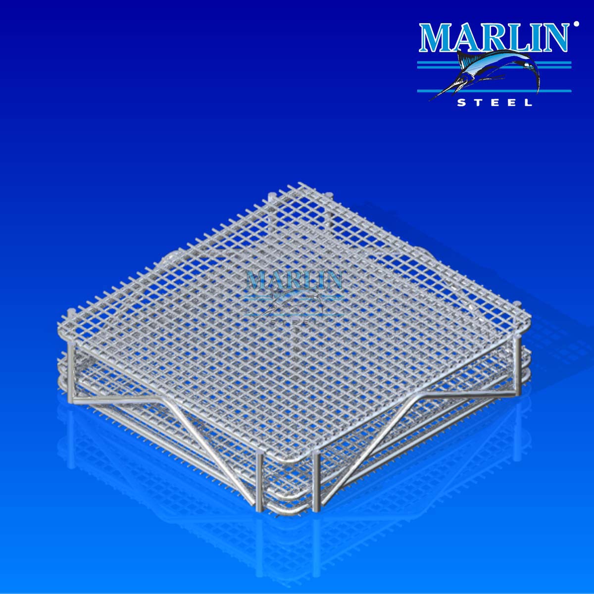 Marlin Steel Wire Baskets with Lids 784001
